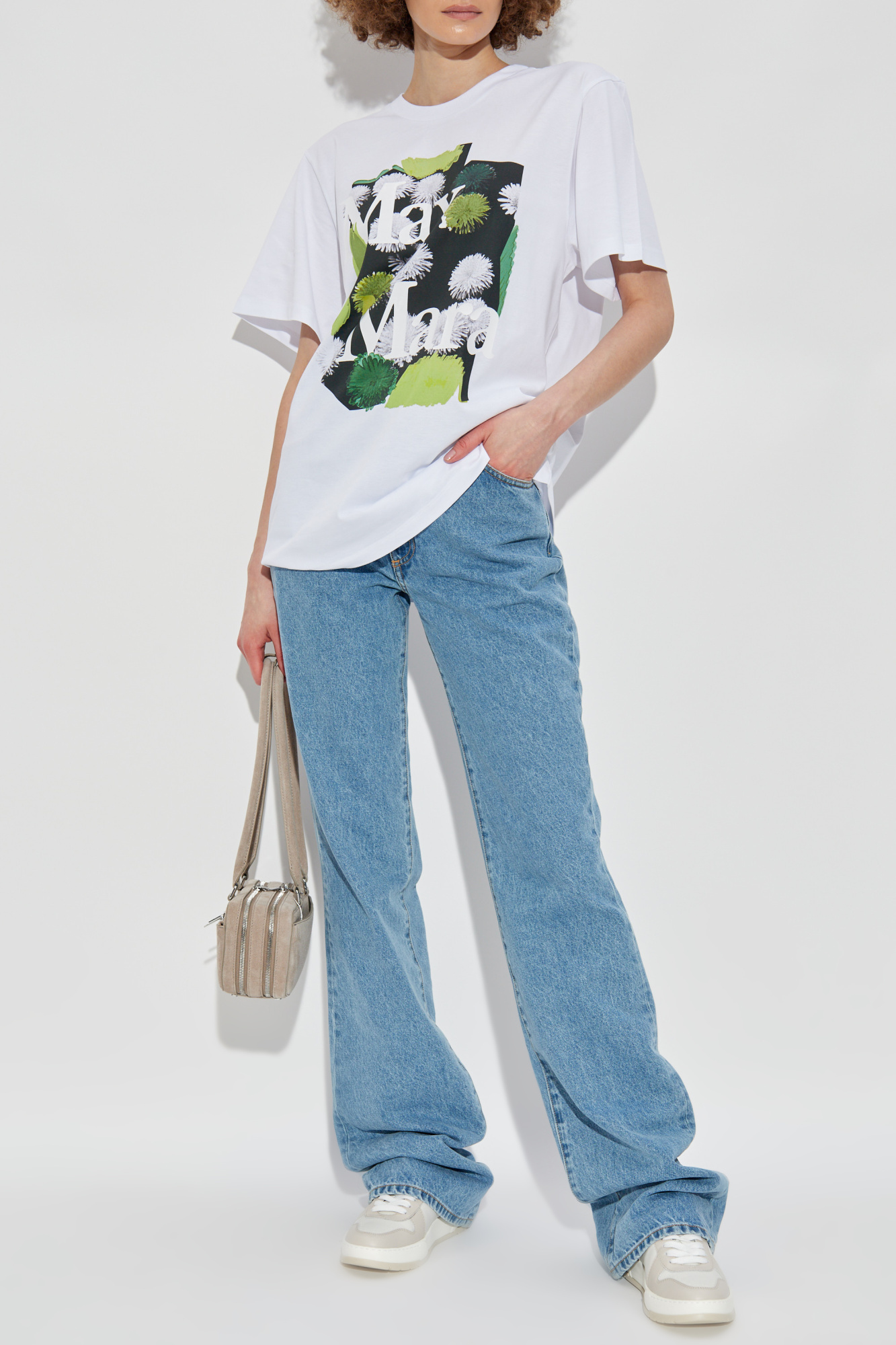 【Max Mara】Sequoia ロゴ コットンジャージー Tシャツ 1946014106001-a-